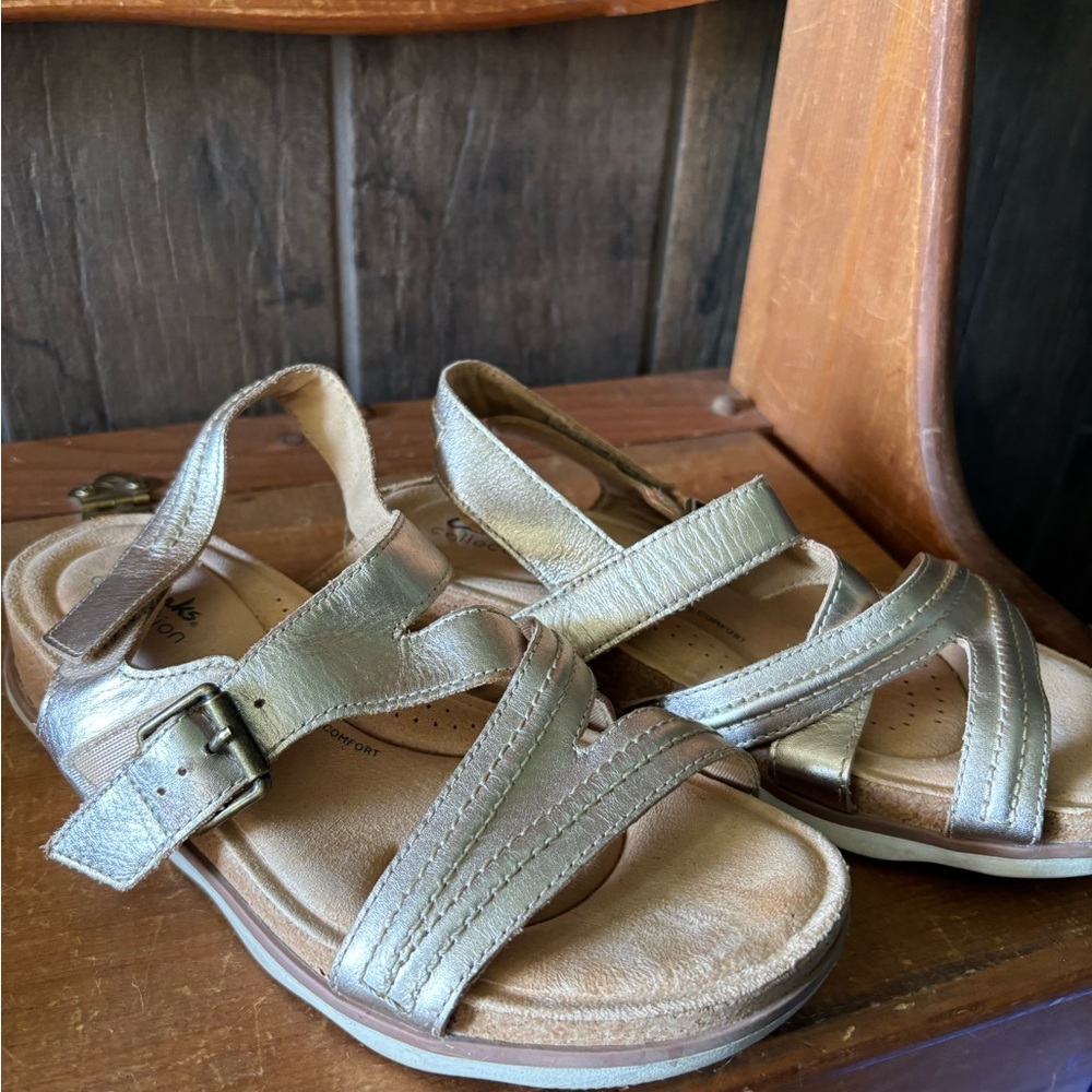 Gold Strappy Sandals